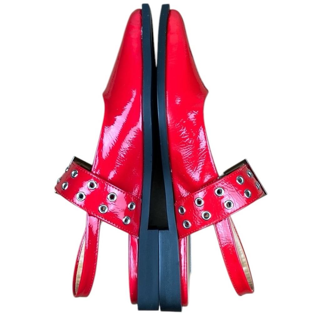 Steve Madden Smokee Red Patent Buckle Slingback Flats NWT - Picture 6 of 13